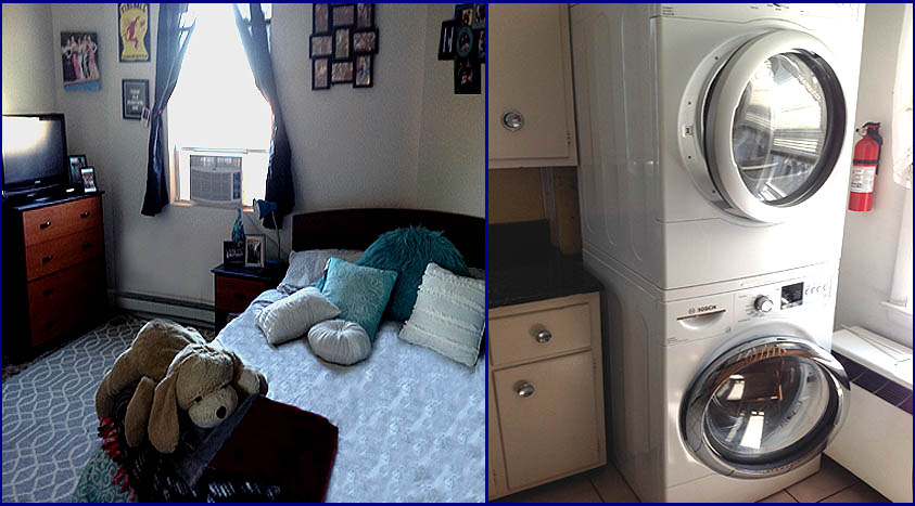 140 Noble Apt-C bedroom - washer & dryer