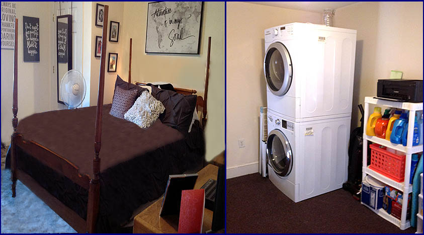 418 W Main Apt-B bedroom - washer & dryer